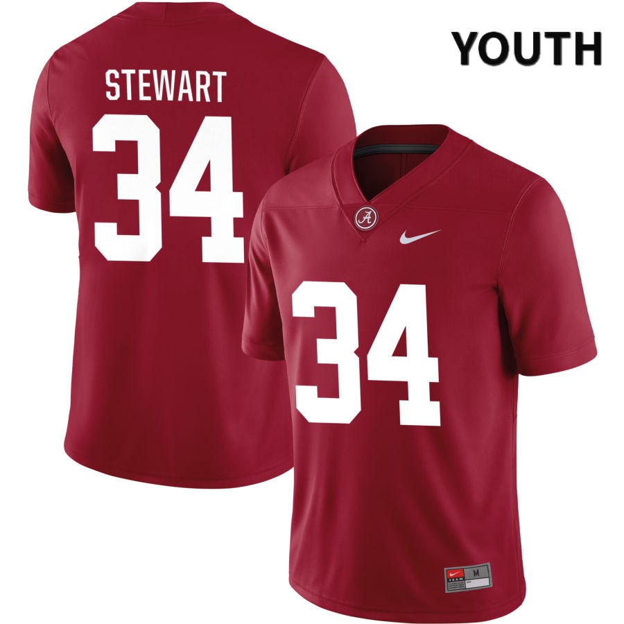 Alabama Crimson Tide Youth Mekiel Stewart #34 NIL Crimson 2022 NCAA Authentic Stitched College Football Jersey EM16H38GT